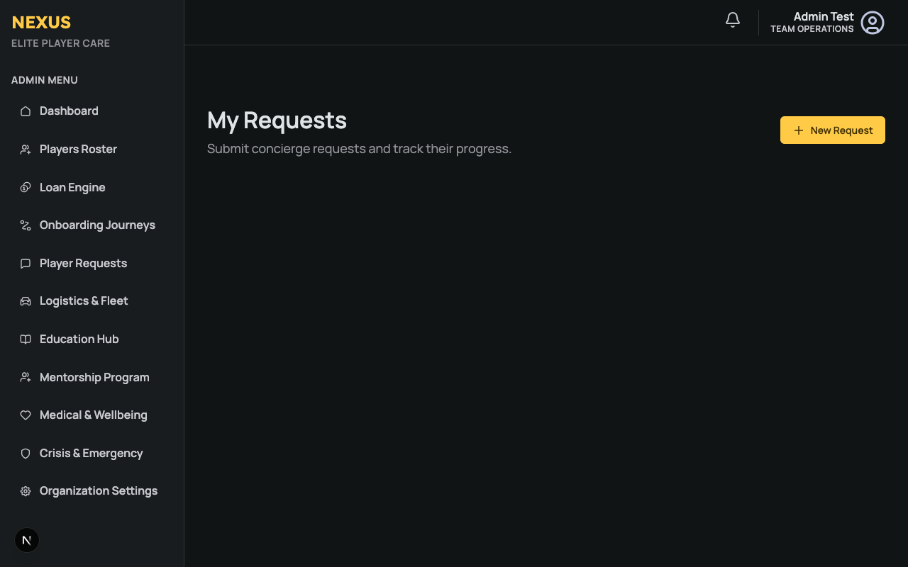 Player Requests Portal